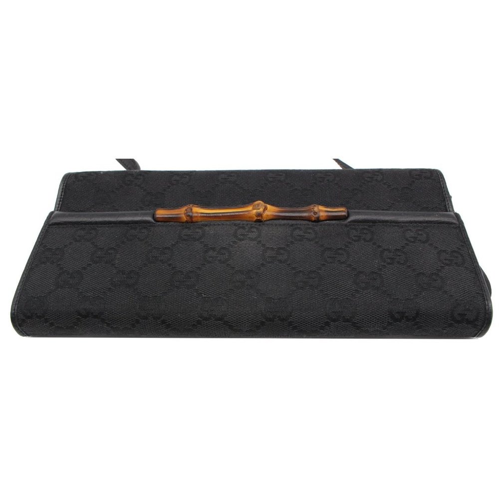 GUCCI  Bamboo GG Monogram Canvas Clutch - Picture 5 of 11